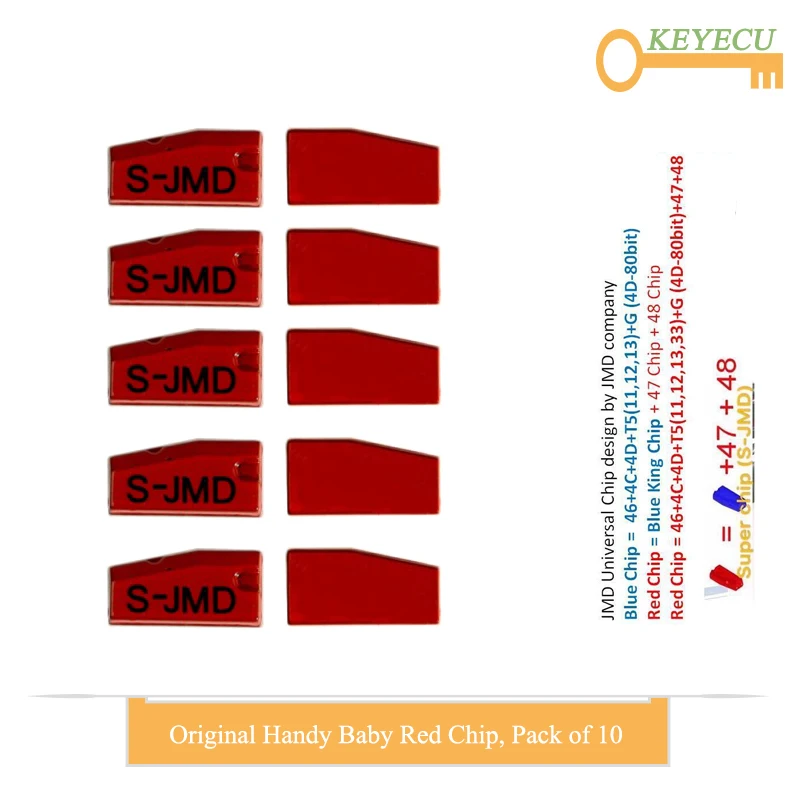 KEYECU 10 шт./лот, удобный детский CBAY JMD красный Чип поддержка JMD 46/48/4C/4D/G/King чип