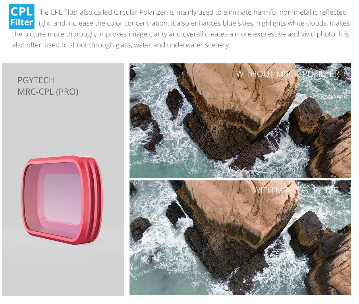 PGYTECH Профессиональный фильтр для DJI OSMO Pocket CPL UV ND4 ND8 ND16 ND32 ND8PL фильтры для объектива osmo pocket камера аксессуары