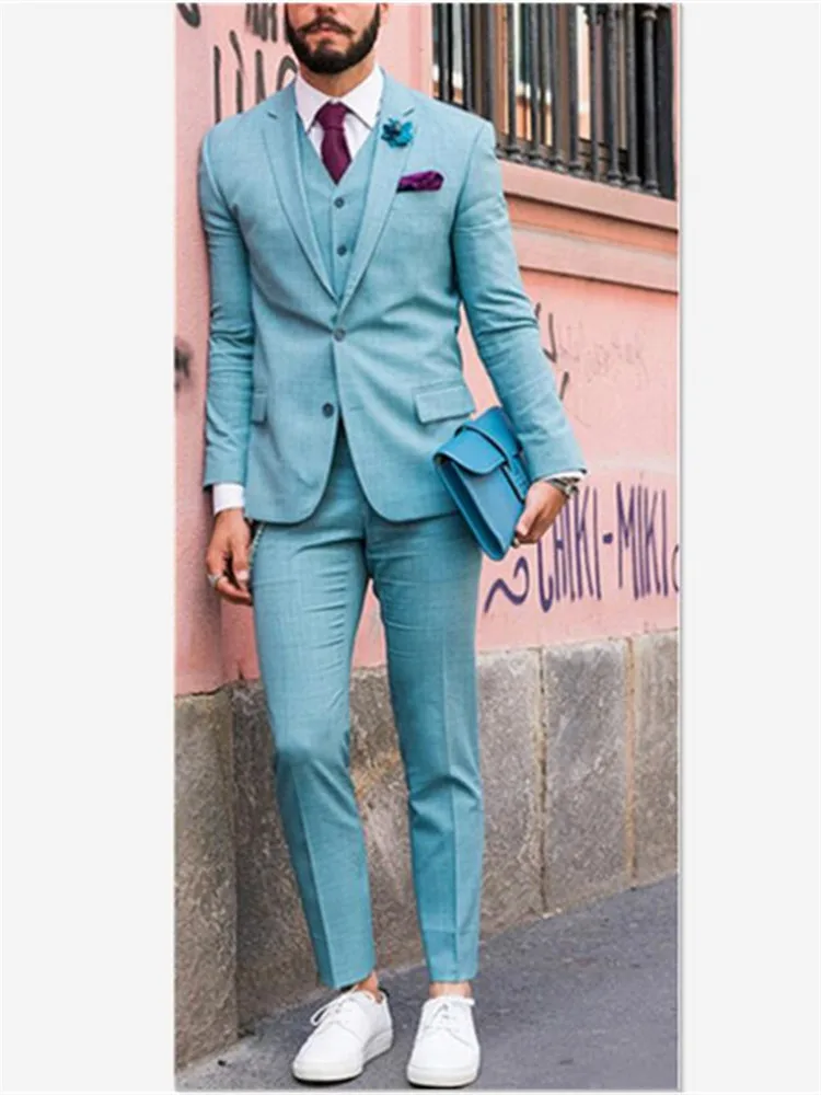 Стиль мужской костюм Traje de Hombre Выходные туфли на выпускной смокинг, фрак ужин Детский костюм для вечеринок Homme Для мужчин костюмы 3 предмета(куртка+ штаны+ жилет