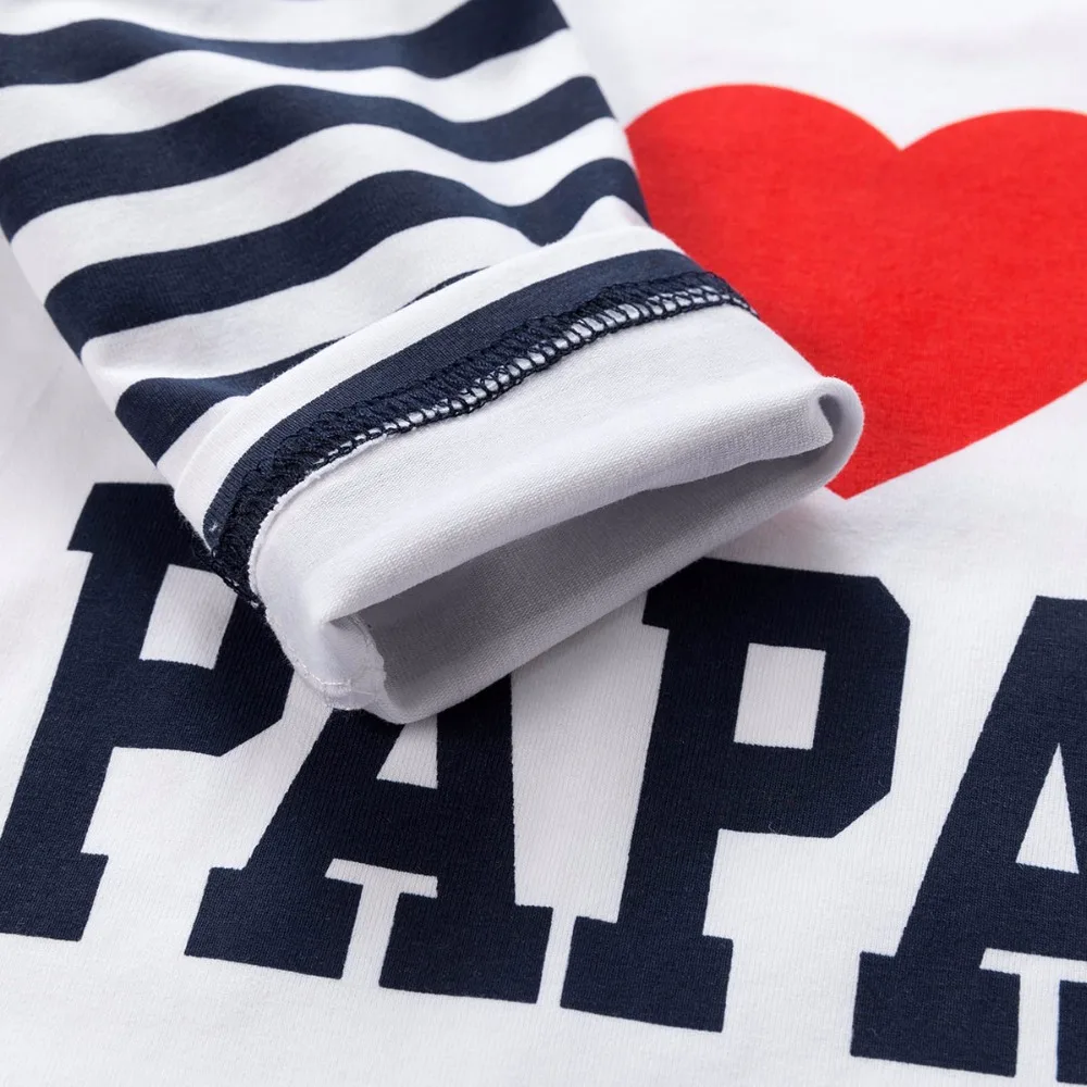 Комплект для малышей Детская одежда с надписью «PAPA MOM» синий и красный костюм, джинсы+ штаны комплекты одежды для маленьких мальчиков и девочек,# E