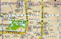 Carte de voyage de circulation de pékin, attraction touristique de pékin, quartier commercial caractéristique 