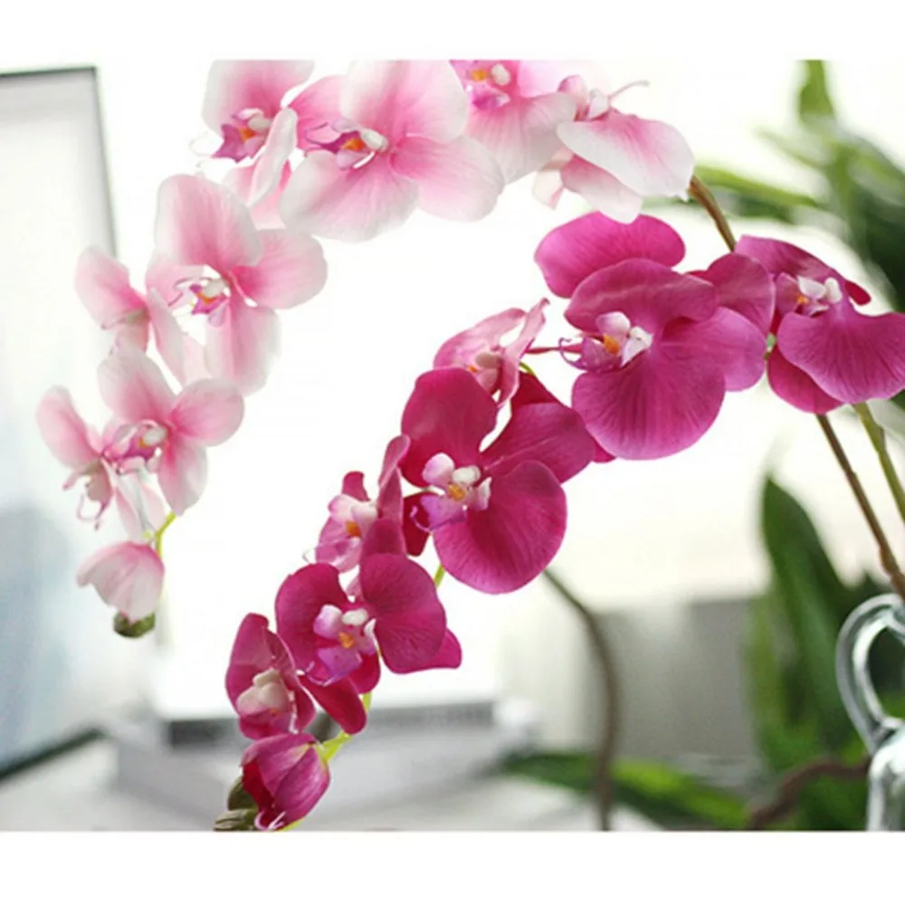 Extra Large Wedding Holiday Flower Phalaenopsis Feels Glue Moisturizing Artificial Flower Home Decoration Simulation Plant