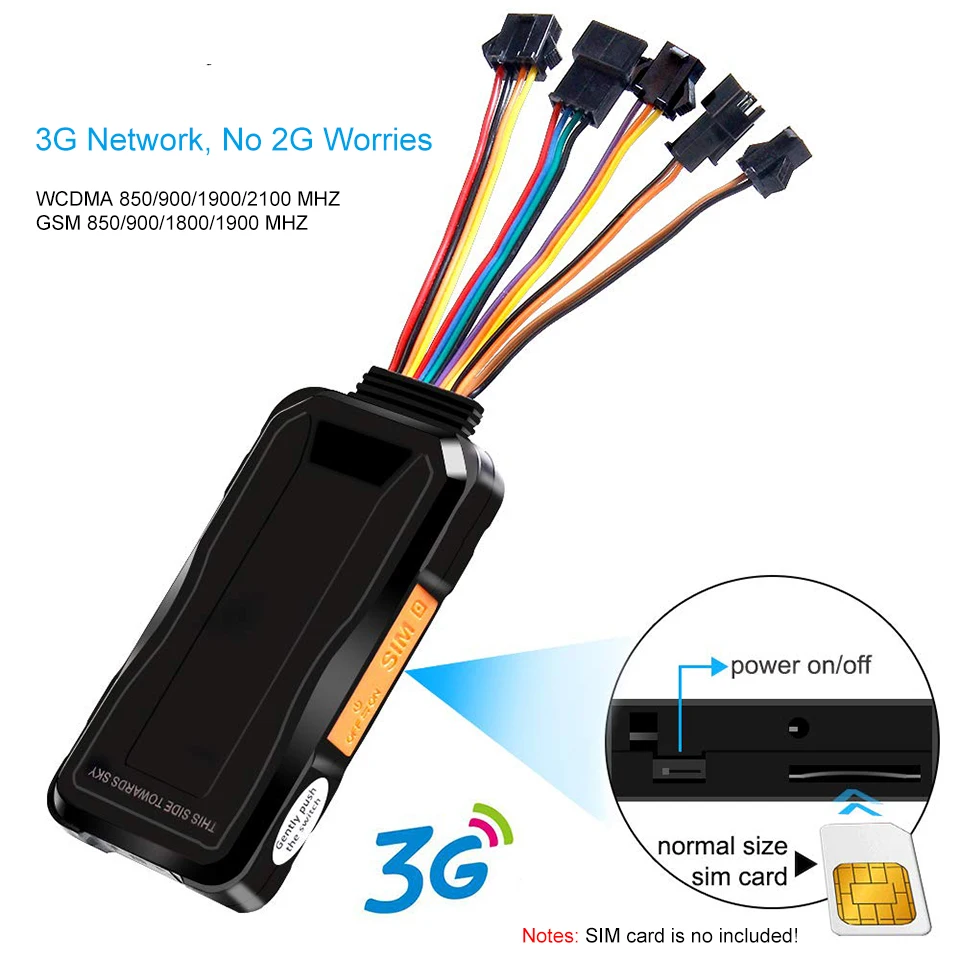 Concox GT06E 3g gps трекер устройство слежения в реальном времени WCDMA GSM gps локатор SMS приложение веб-Отслеживание несколько сигнализации SOS ACC трекер