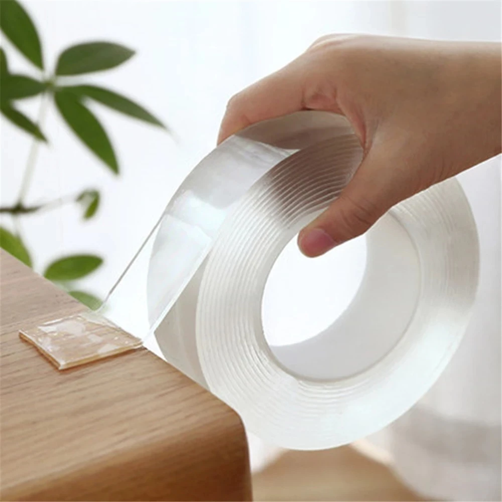 1 2 3m Double Sided Tape Nano Tape Reusable Waterproof Wall Sticker Non Marking And Washable Self Adhesive Transparent Tapes Wall Stickers Aliexpress