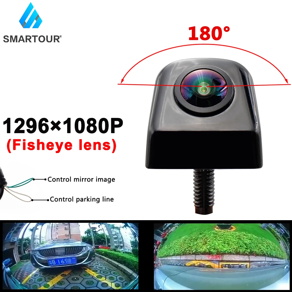 Smartour HD 180 градусов CCD объектив рыбий глаз Автомобильная камера заднего вида с