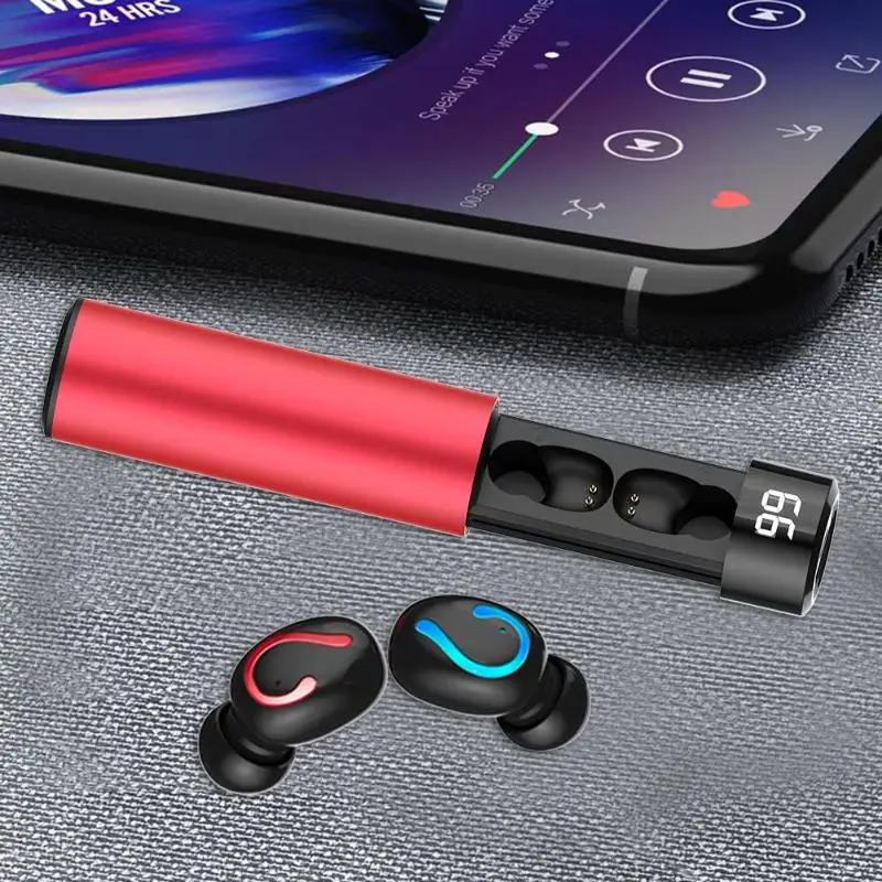 TWS стереонаушники Q67 с поддержкой Bluetooth 5 0 и цифровым дисплеем|Наушники гарнитуры|