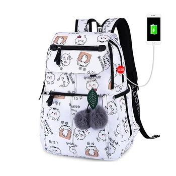 

usb backbag children backpacks cute cat school backpack for girls bag pack school bags for girls female laptop backpack mochila