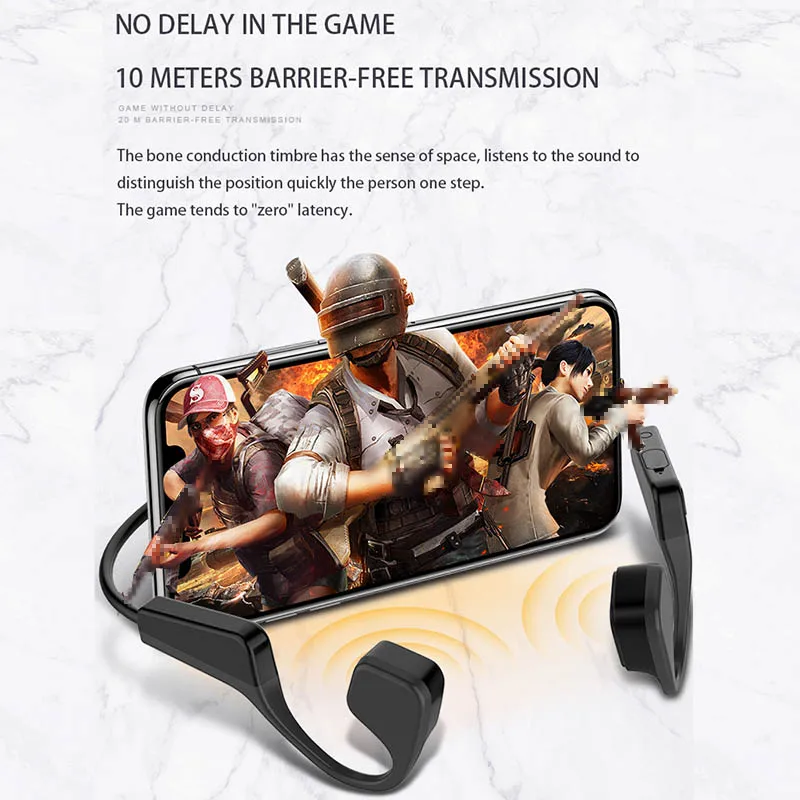 Bluetooth 5 0 Hi Tech Wireless Headphones Bone Conduction Earphone Outdoor Sport Headset With Microphone Handsfree Headsets
