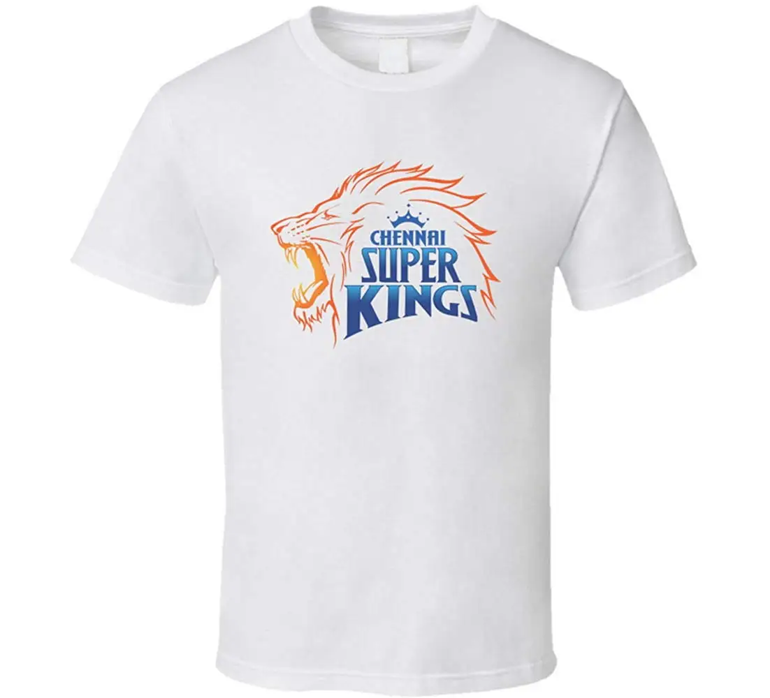 

Chennai Super Kings Cricket t-Shirt Tamil Cricket Team CSK Cricket t-Shirt White O Neck Cotton T-Shirt