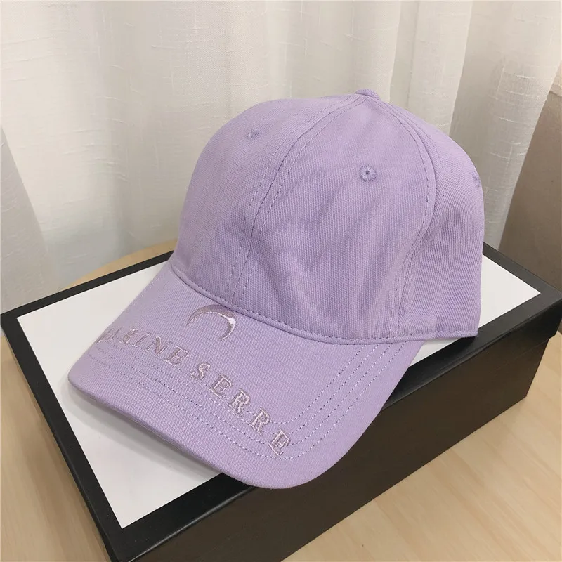 

DVLWS Simple Lettered Soft Top Baseball Cap COUPLE'S Brim Hat Spring Summer College Style Fashion Hiphop Cap Purple Fresh Hat
