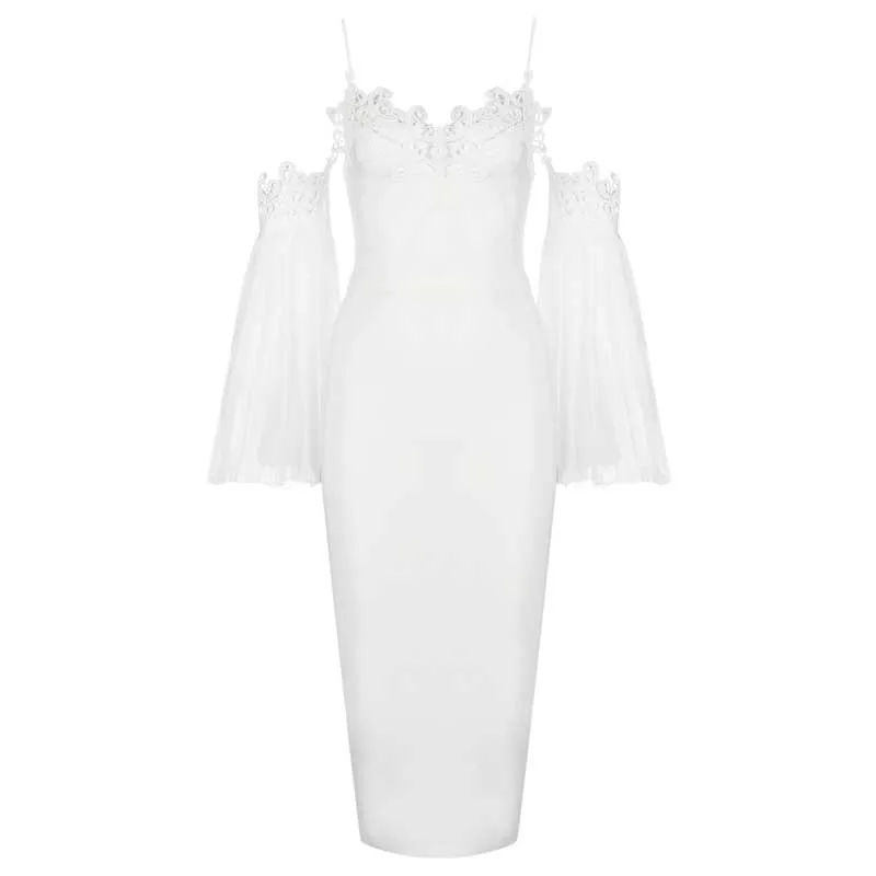 Новое Женское Платье бежевое с глубоким v-образным вырезом облегающее мини сексуальное коктейльное платье для ночного клуба знаменитостей - Color: White
