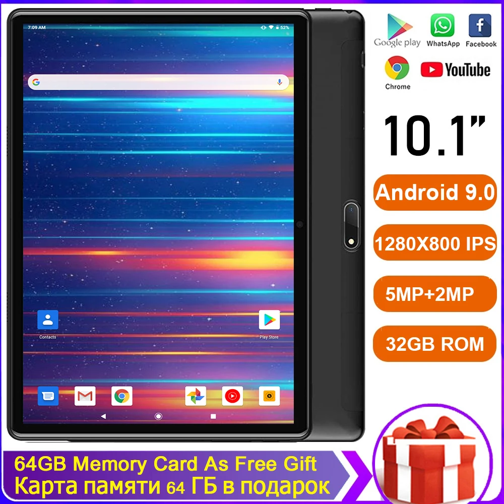 Планшет с экраном 10 дюймов Android 2020 Google Play 3G Wi-Fi Bluetooth GPS | Компьютеры и офис