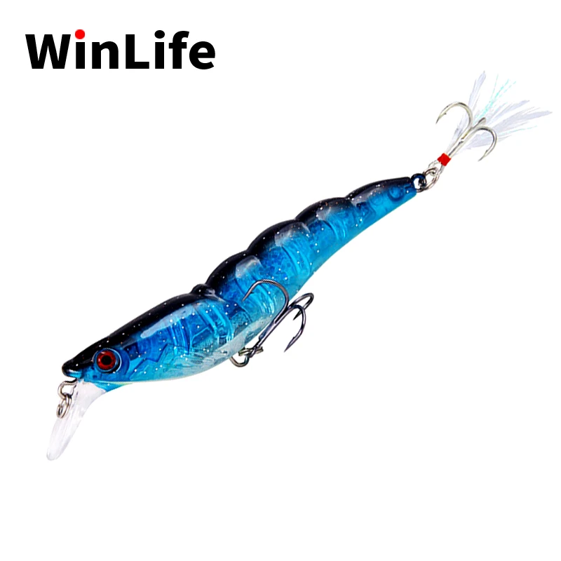 Winlife 15cm 13.6g Jig Shrimp Lure Full Attack Prawn Artificial Bait Anzois Sabiki Rigs Carp Crankbait Trout Fishing Tackle | Спорт и