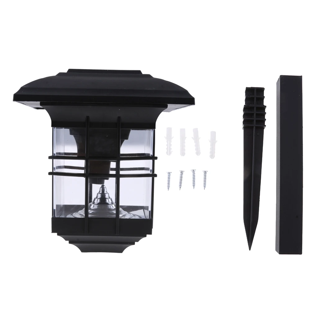 LED Outdoor Solar Powered Lantern Garden Lawn Landscape Light Warm White