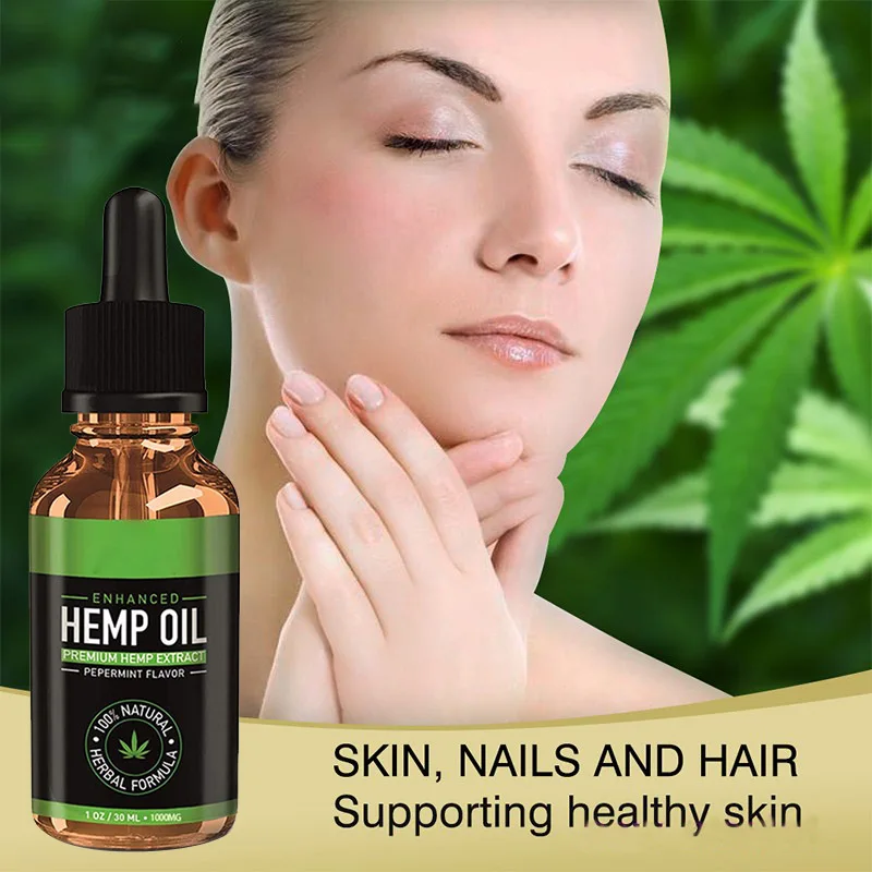 

30ml Organic Herbal Essential Oil Bio-active Hemp Oil Drops Body Relieve Stress Oil Skin Care Help Sleep TSLM2