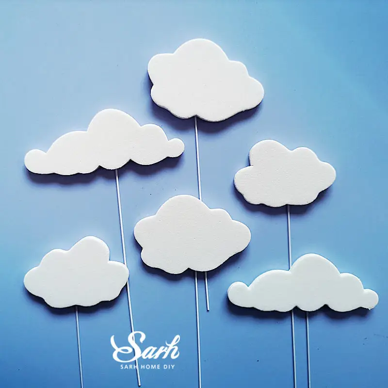 6pc clouds Hairball палатка олень девочка мальчик Топпер для торта «С Днем Рождения» для свадьбы жениха и невесты вечерние украшения принадлежности для выпечки Любовь Подарки - Цвет: 6pc clouds