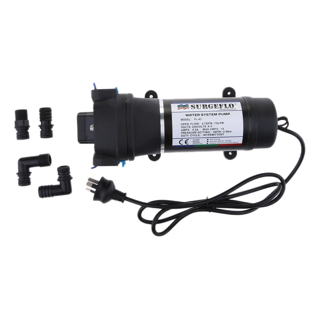 220V Marine Electric Diaphragm Self Priming Pump for Boat Marine Yacht RV