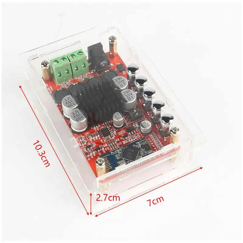DIY акриловый чехол для TDA7492P Bluetooth 4,0 приемник усилитель платы