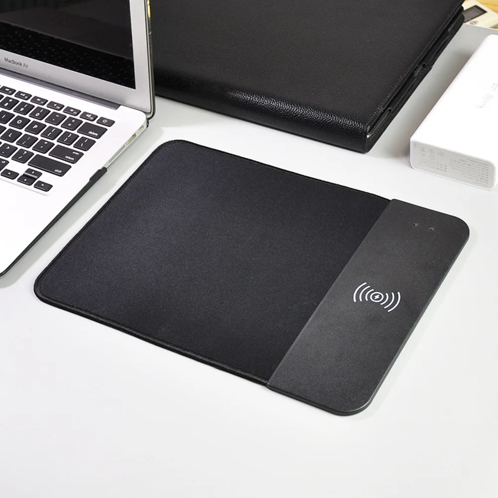 Mouse Pad Desktop Wireless Charger 2 in 1 Wireless Charge Mouse Pad for