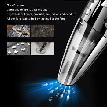 

4800pa Strong Power Car Vacuum Cleaner DC 12 Volt 120W with Handbag 4.8KPA Cyclonic Wet/Dry Auto Portable Vacuums Cleaner HEPA