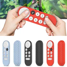 Antichoc Anti-dérapant Silicone Étui De Protection Housse Pour Chromecast 2021 Télécommande Coque En Silicone Lavable Anti-Poussière