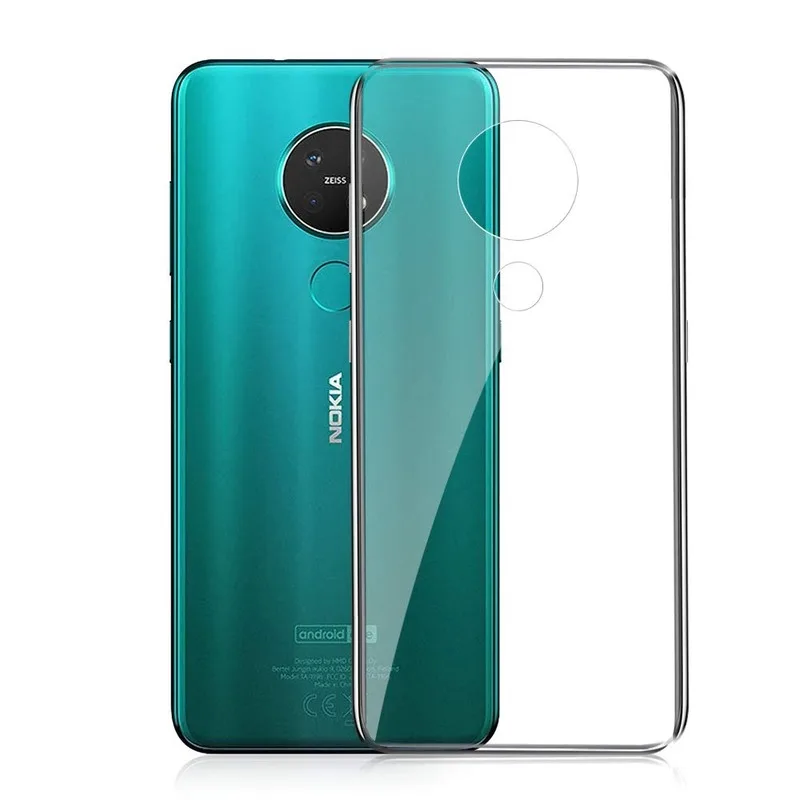 Простой Прозрачный чехол для Nokia 7 2 новый прозрачный мягкий ТПУ телефона Nokia6.2