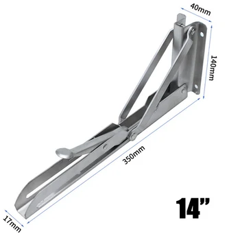 

2x Pcs Large Spring Loaded Folding Shelf Drop Leaf Bench Support Brackets Steel