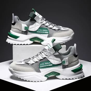 

Men's Casual Shoes Lightweight Height Increasing Mesh Men Casual Sneakers Trend Fashion Comfortable Rubber Soft bottom Shoes