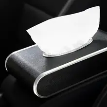 Хрустальная Алмазная автомобильная коробка для салфеток солнцезащитный козырек PU кожаная подвесная коробка из ткани держатель солнцезащитный чехол автомобильные аксессуары