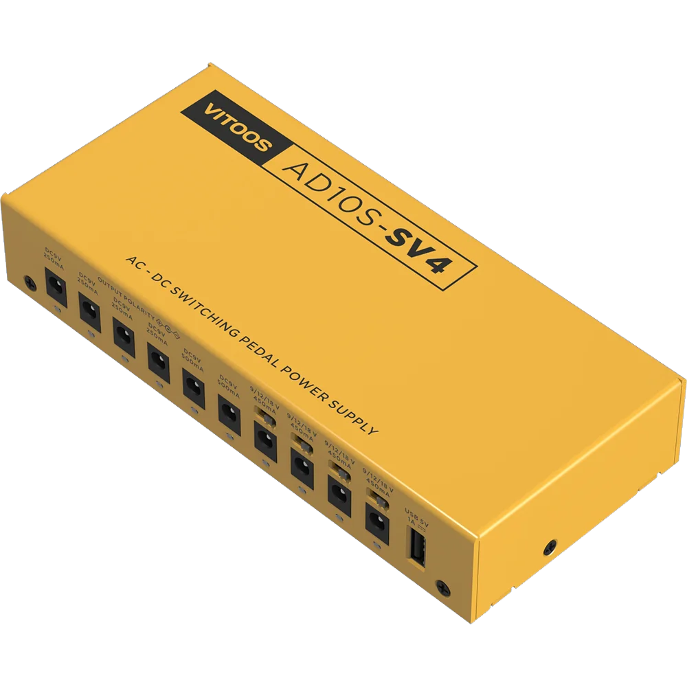 VITOOS AD10S-SV4 Effect Pedal Power Supply Fully Isolated Filter Ripple Noise Reduction High Power Digital Effector