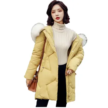 

Women Oversize Fur Coat Hooded Winter Down Coat Jacket Thick Warm Cotton padded Wadded Parkas Big Pocket Wind Breaker Sleeves