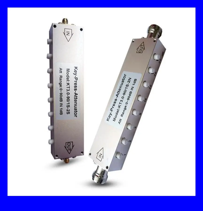 Atenuador Variável Ajustável da Tecla-imprensa do rf de 50ohm 060db 3ghz 8-chave 2w 5w