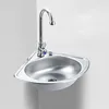 Stainless steel triangle wash basin thick small sink corner wall-mounted single tank bathroom corner sink mx4101030 ► Photo 2/6