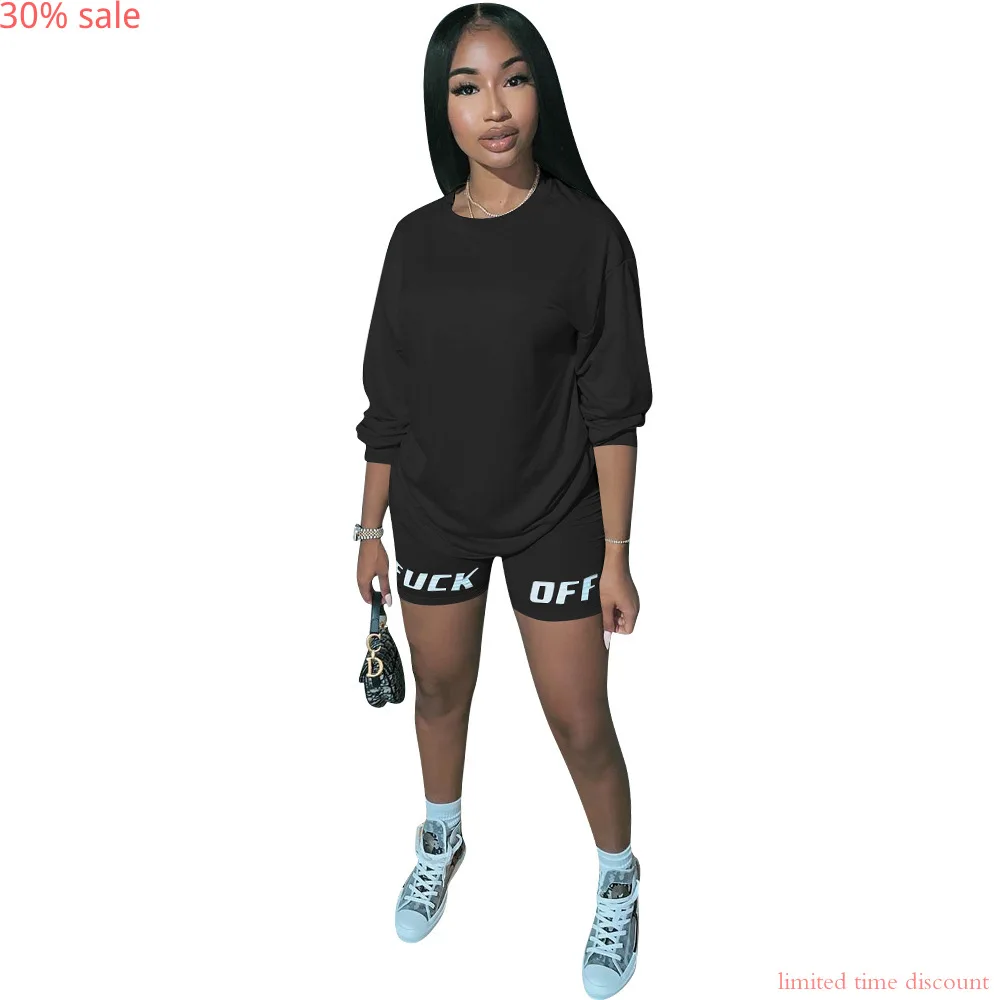 

2pc Biker Short Set Tops Women Suits Workout Clothes Two Piece Sets 2020 Fashion Summer Shorts Suit Sport Tracksuit Outfit