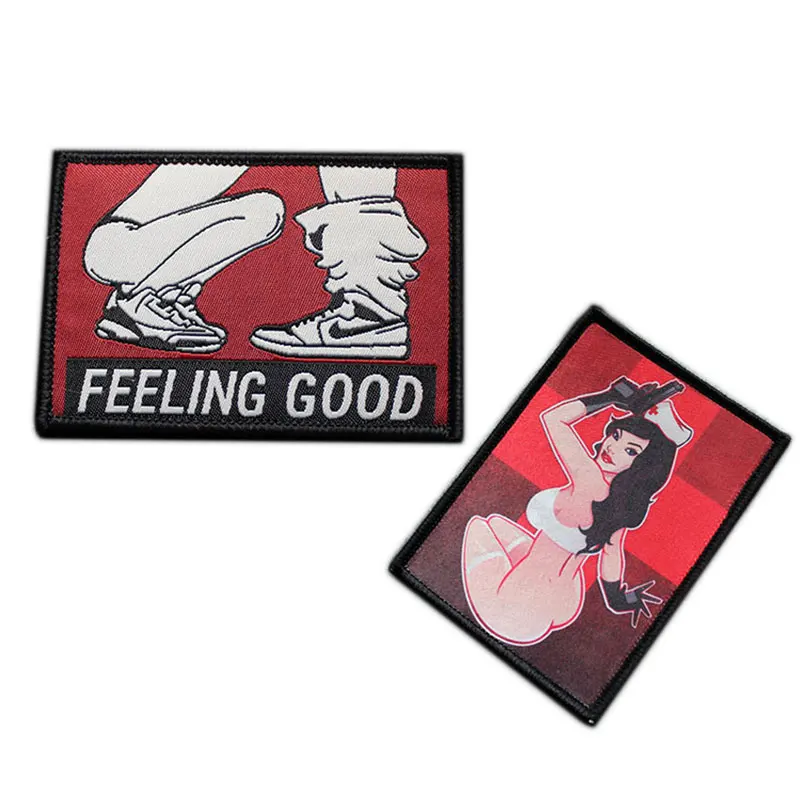 

2pcs/set Military Morale Patches Embroidery Printed Sexy Nurse Tactical Badges Armband for Clothing Backpack Decor