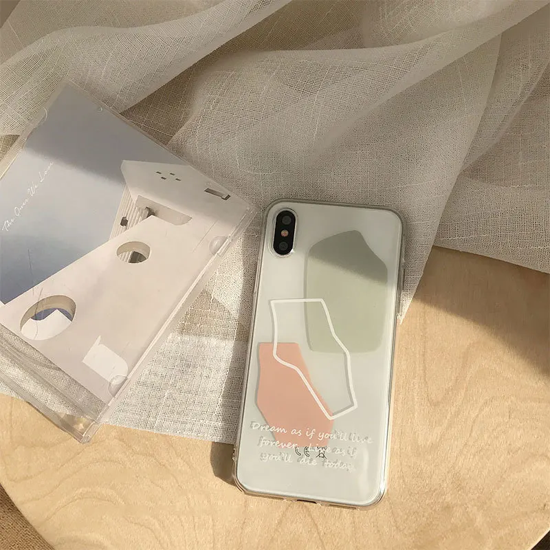 Чехол для телефона с геометрическим рисунком iPhone 11 Pro Max XR Xs X 7 Puls 6 6S 8 Симпатичные