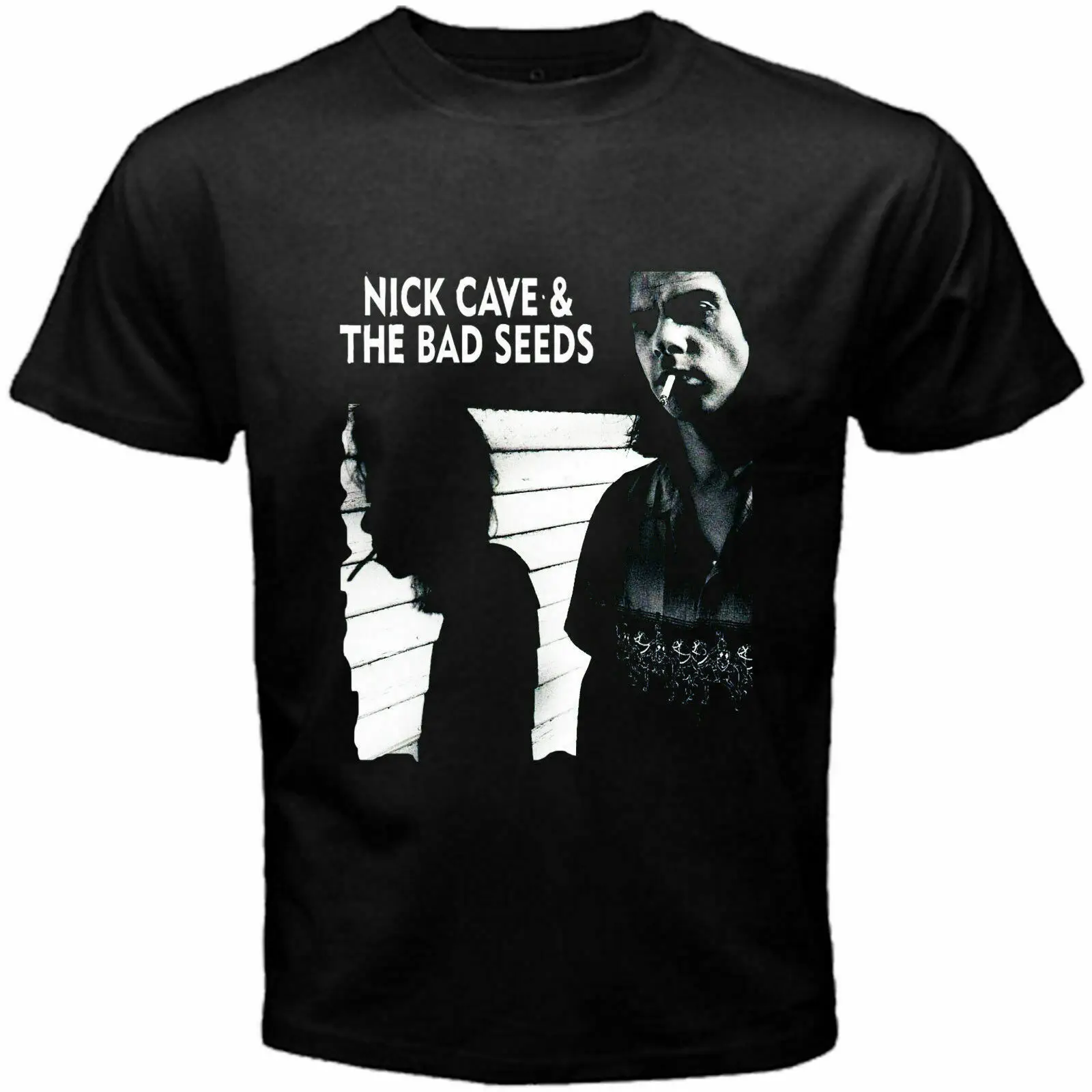 

NEW 2000 Nick Cave & The Bad Seeds Logo T Shirt Size S-5XL- show original title Top Quality T Shirts Men O Neck top tee