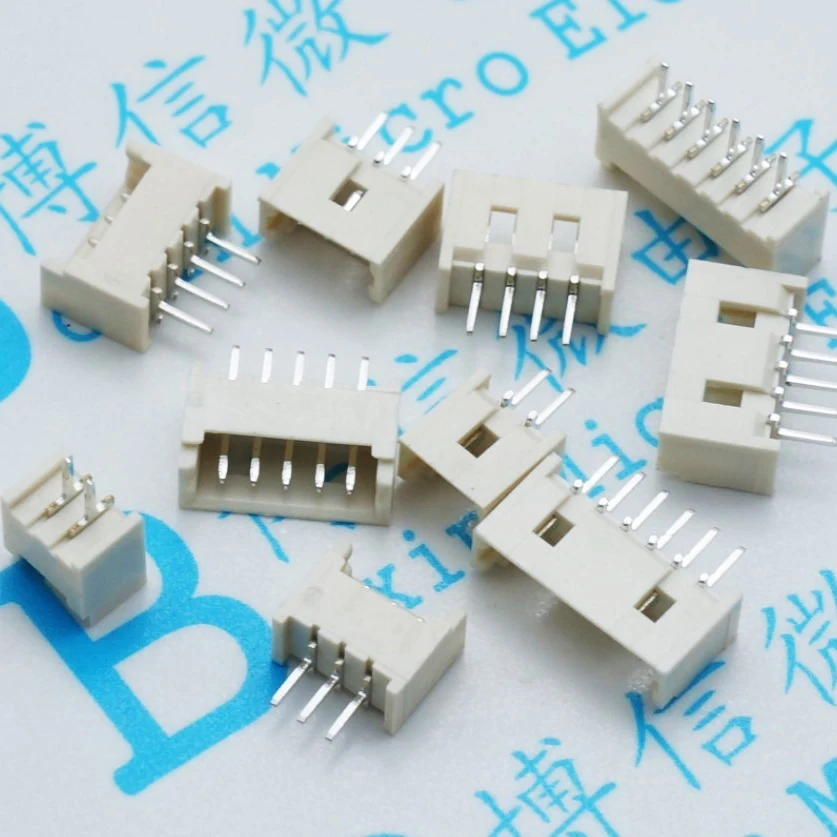 

20PCS/Lot JST1.25 Right Angle Pin Header Connector 2P 3P 4P 5P 6P 1.25mm 2 Pin 3Pin 4 Pin 5 Pin 6 Pin 7 Pin 8 Pin 9 Pin 10 Pin