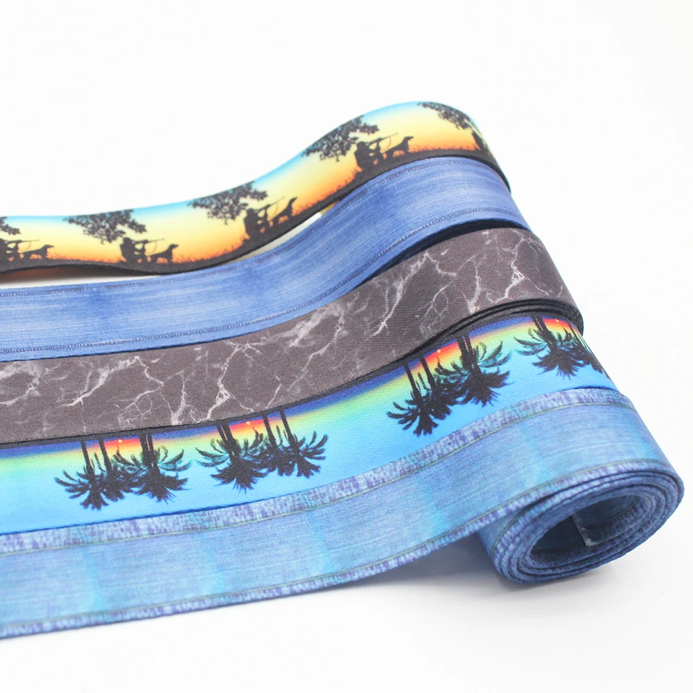 

Denim Series Double Printed Phone Holder Key Lanyard Ribbon ID Badge Holders Anti-Lost Phone Neck Straps DIY Keychain 25 Yards