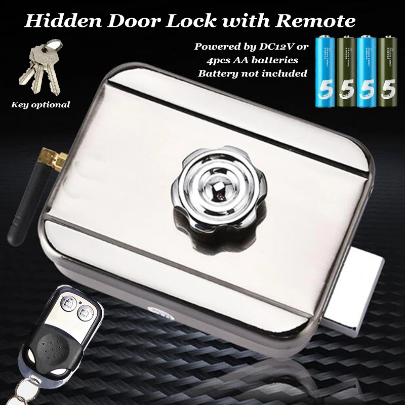 AABatteryDrivenRemoteControlElectricLockHiddenDoorLockKey