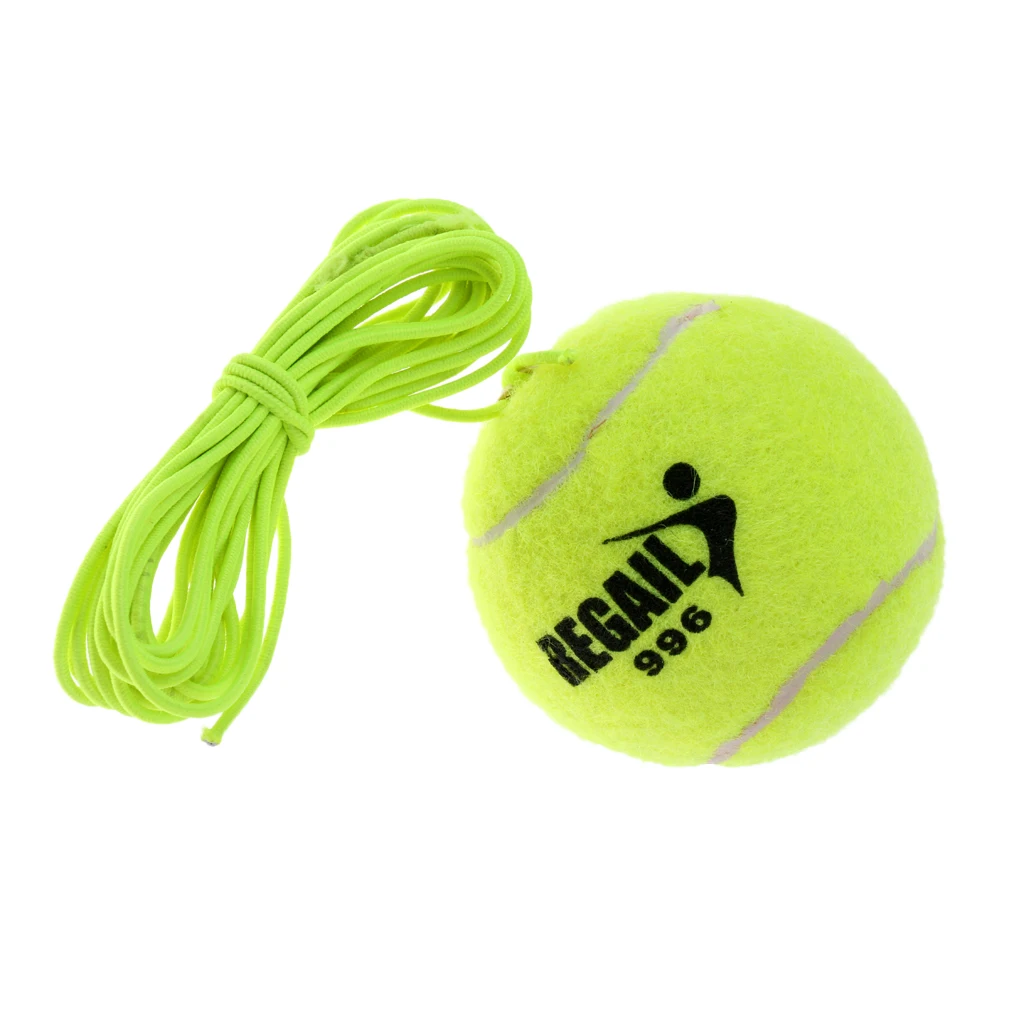 Portable Elastic Tennis Ball With String For Tennis Trainer, Green