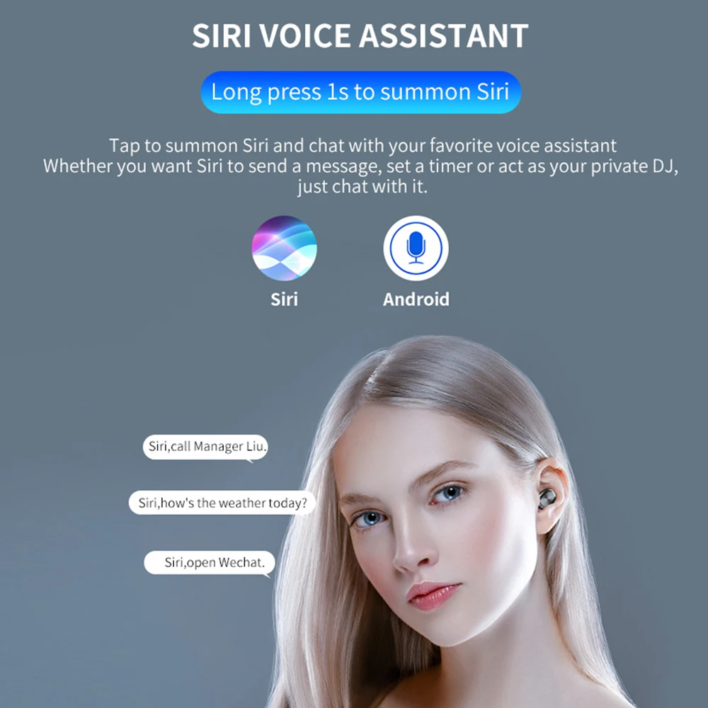 Беспроводные TWS Bluetooth наушники One Touch 2200 мАч водонепроницаемые 5 0 с микрофоном и