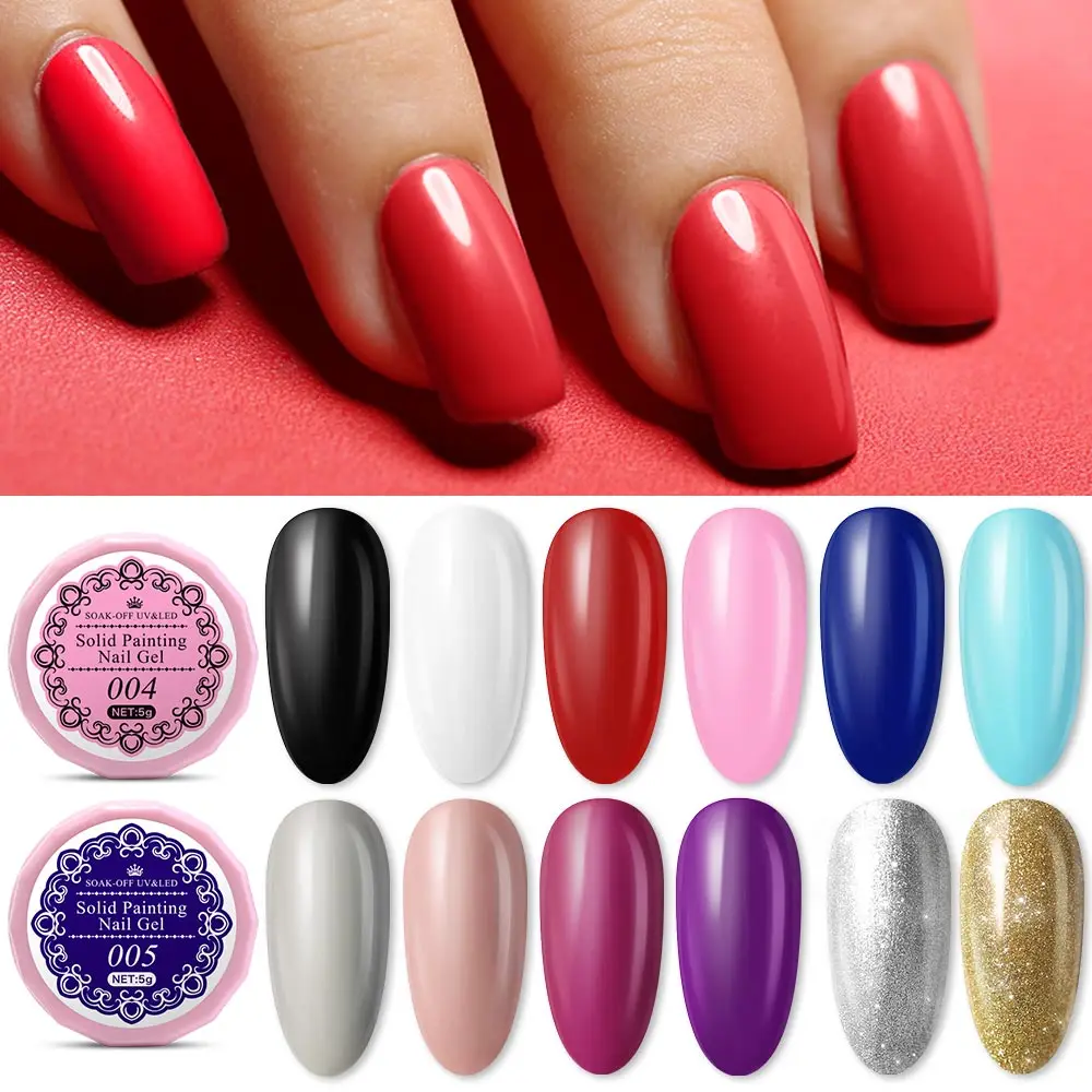 

Azure Beauty UV Gel Platinum Glitter Nail Polish Art Semi Permanent Colorful Platinum Nail Gel Long Lasting Solid Painting Gel