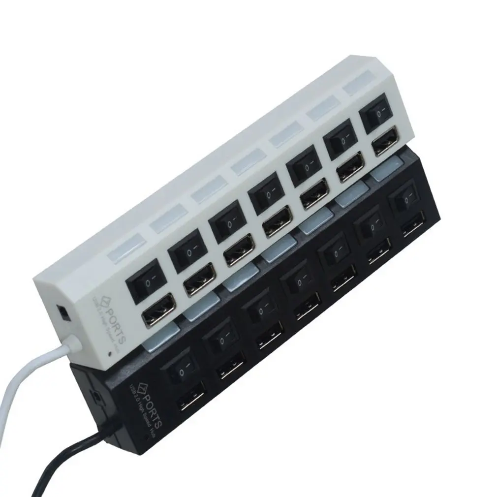 USB 3,0 концентратор 2,0 концентратор Мульти USB разветвитель 7 портов расширитель несколько USB 3 концентратор с адаптером питания USB3.0 концентратор с переключателем