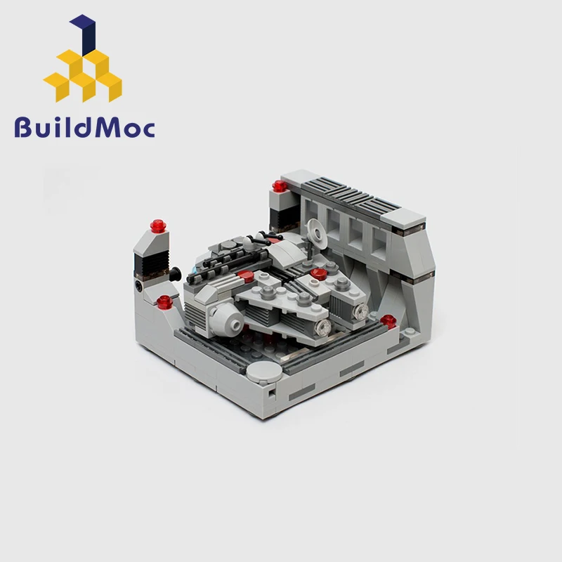 BuildMOC серия Звездные войны, совместимые с мини-Звезда смерти док-отсек 327 мс 6103 блоки 05132 75192 Millenniumm Тысячелетнего Сокола