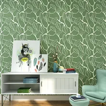 Rustic 3D Leaf Wall Papers Roll Home Decor Green Light Blue Grey Beige Living Room Bedroom mural Papel De Parede