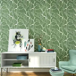 Rustic 3D Leaf Wall Papers Roll Home Decor Green Light Blue Grey Beige Living Room Bedroom mural Papel De Parede