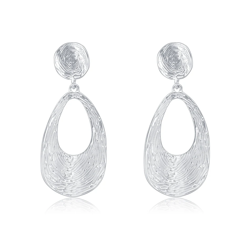 LG602 Винтажные геометрические серьги для женщин, массивные серьги-капли, подвеска серебряного цвета, ювелирные изделия, Mujer Aretes Brincos De Mulheres - Окраска металла: LG602