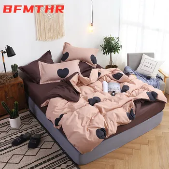 

BFMTHR Bedding set Fitted Sheets Comforter Bedding sets Sheet Queen King Bedspread Duvet Cover Set Bed Linen XHS0136