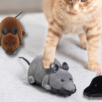 

Soft Cat Interactive Toy Stick Feather Wand Electronic Mouse Toys Bell Mouse Cage Toys False MouseTeaser Toy Artificial Colorful